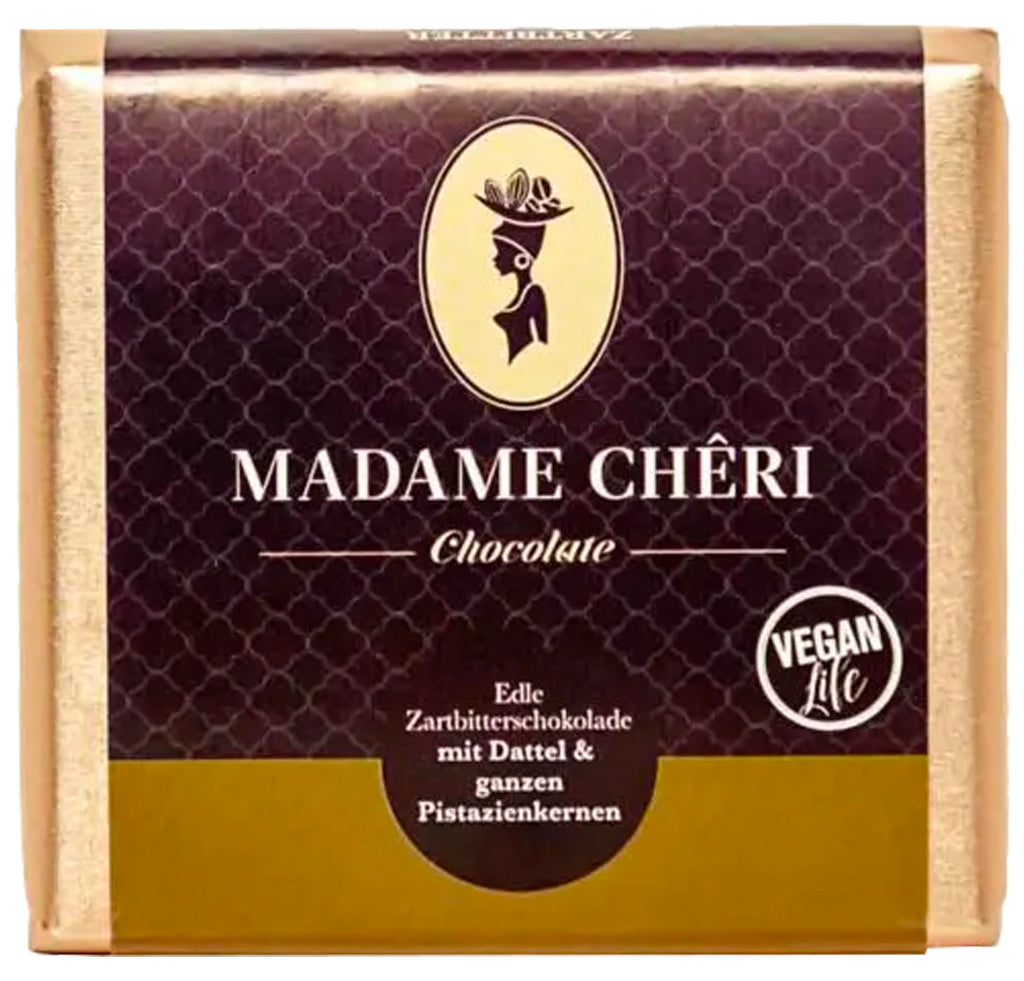 Madame Chêri Hurmalı Antep Fıstıklı Bitter Çikolata