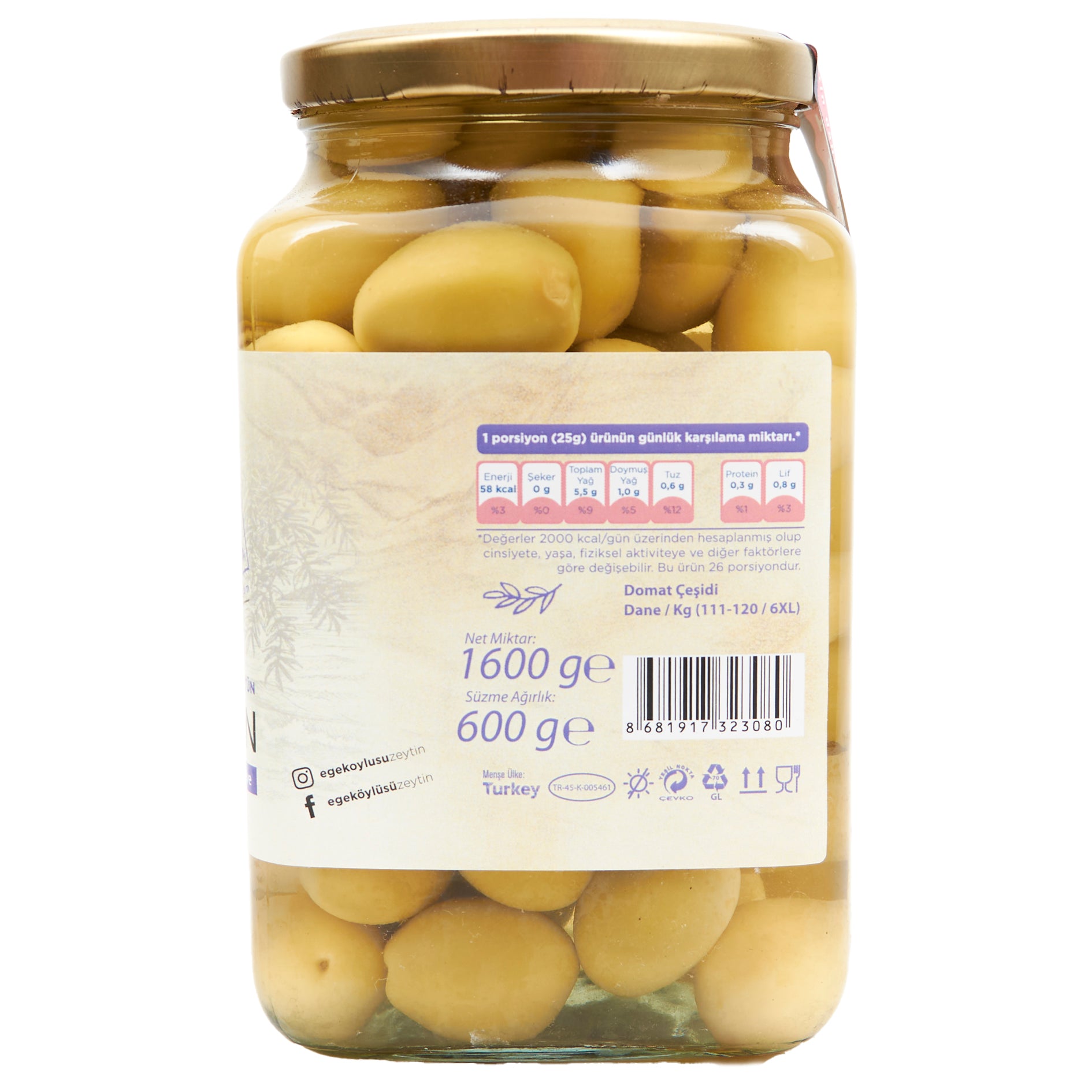 Kokteyl Yeşil Zeytin