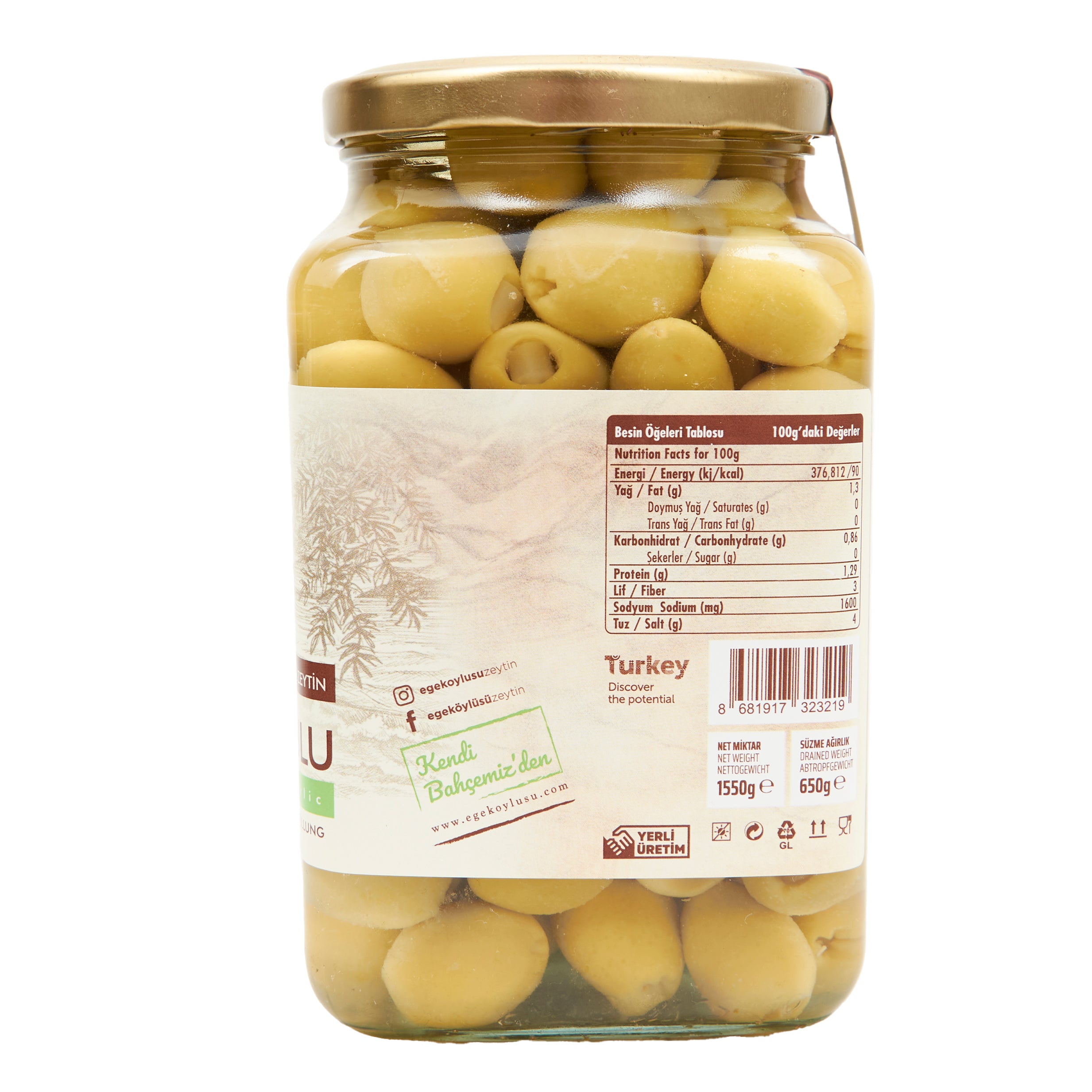 Sarımsak Dolgulu Yeşil Zeytin